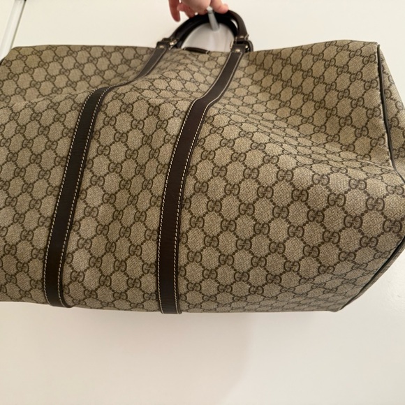 Authentic Gucci Brown Monogram Travel Bag - Picture 8 of 8